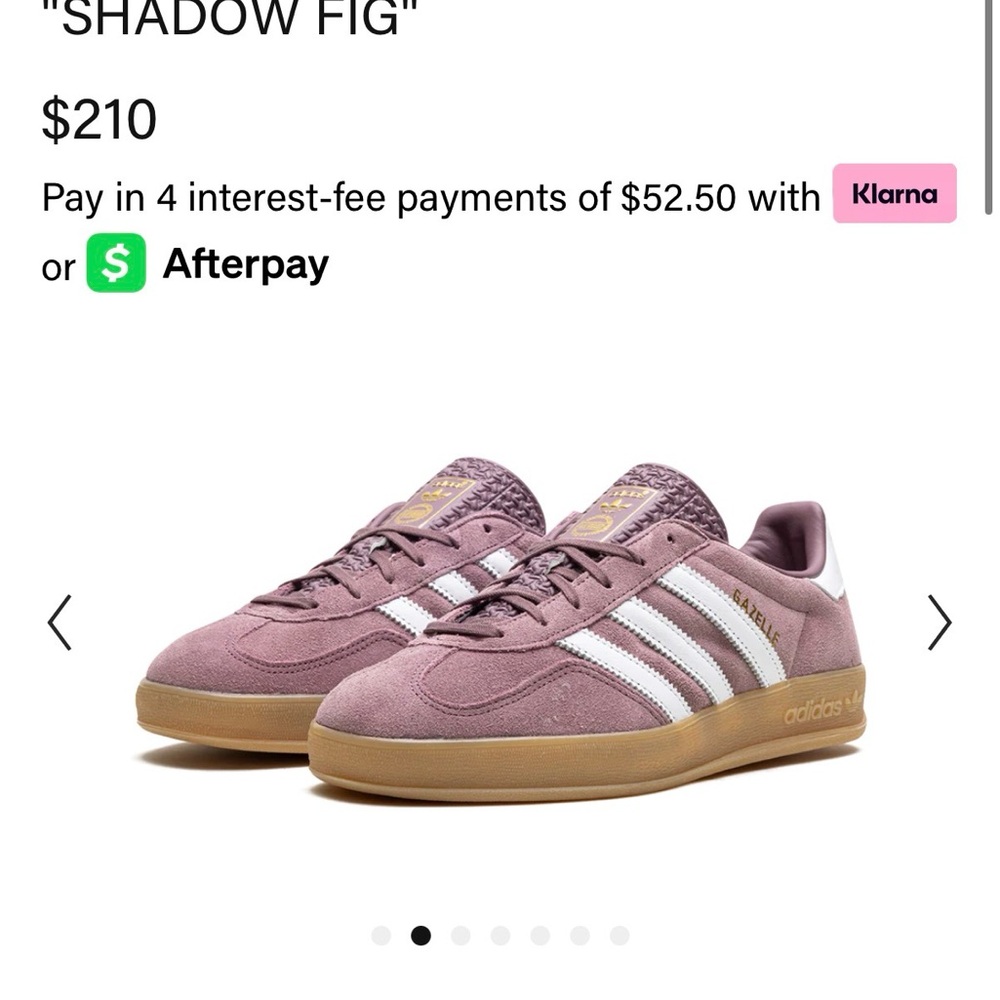 adidas Gazelle Suede Sneakers in Shadow Fig with White Stripes